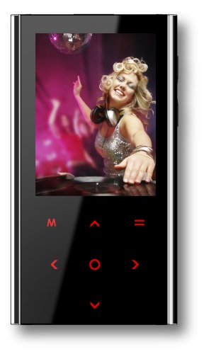 Coby 2.4 Inch Touchpad Video MP3 Player 8 GB with FM MP725-8GBLK (Black)