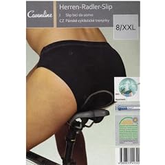 Herren Radler Slip, Funktionsunterw�sche mit Sitzpolster, schwarz