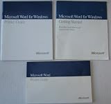 Microsoft Word for Windows Manual - Pocket Guide, Printer Guide, and Getting Started Manuals - MANUALS ONLY NO SOFTWARE - Copyright 1990