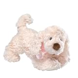 Gund Auggie Doggie 6" Beige Plush With Pink Ribbon
