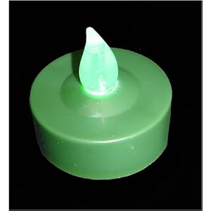 LED Battery Operated Green Tea Light Candle #ES60-764 by Everstar