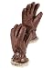 A luxurious, classic sports fashion glove for women made from exclusive Italian lambskin, with the addition of a faux fur cuff. Just as suitable on the slopes as on a winter walk. This is the brown leather option with fur effect edging. Outer: Proofed lambskin aniline. Lining: Microfleece 100% polyester, with Primaloft insulation Features: Metal shield badge and zip Our Opinion Beautiful glove which has that 'Bond' look about it and is often seen on the streets and slopes of chic Courchevel 1850. Is This For Me? The coolest looking women's ski glove line we have found, and highly functional too, whether on the slopes, or walking down the high street.