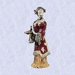 chinese serving maiden statue new porcelain sculpture