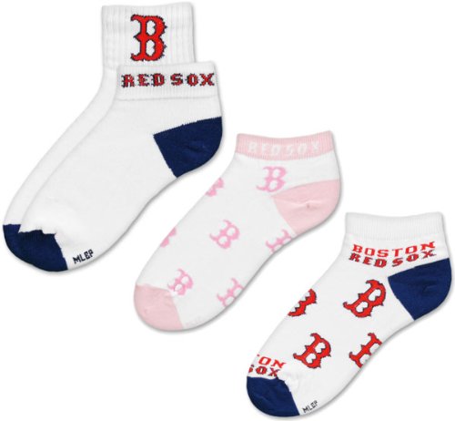Boston Red Sox Women's 3-Pair Sock Pack