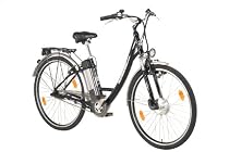 Ruhrwerk Herren Fahrrad 28 (622 mm) E-Bke Pedelec Einrohr mit 3-Gang SA Rücktrittbremsnabe, tiefschwarz, 45 cm