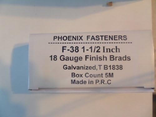 Phoenix Fasteners Heavy Duty 18 Gauge, Brad Nail (5000-Pack) (B18 1 1/2")
