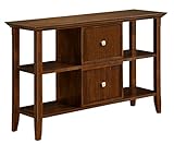 Simpli Home Acadian Console Table, Rich Tobacco Brown
