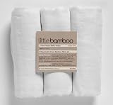 Little Bamboo Muslin Wrap - White, 3 Pack
