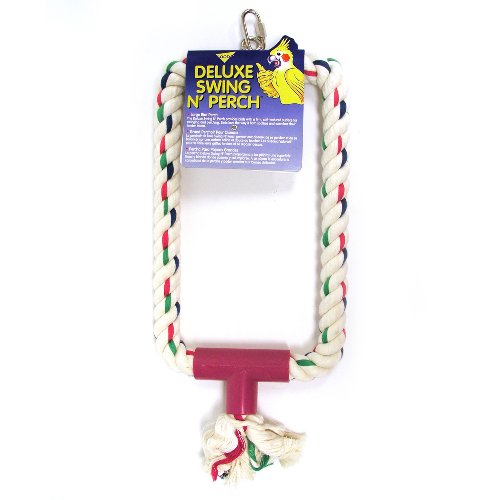 Booda Deluxe Swing N-Feet Perch for Birds, Large