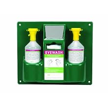 Heathrow Scientific HD1020B Personal Eyewash Station with Two 32 ounces Bottle, 355mm Width x 425mm Height x 105mm Depth