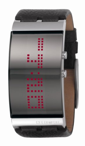 Diesel - DZ7092 - Montre Homme Mode - Quartz Digitale - Multifonctions - Bracelet en Cuir Noir