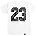 FTD Apparel Men's 23 Cement Print White T Shirt-Large White