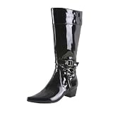 Da Viccino 1 1/2 Heel Pointy Toe Knee Hight Boots Polito Shoes
