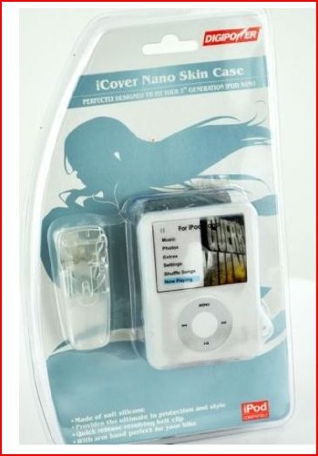 External hard drive:Ipod Nano WHITE Silicone Skin Case Cover With Arm Band