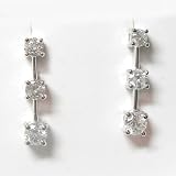 14K White Gold Diamond Earrings - 0.50 Ct.