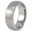 Beveled Edge Brushed Tungsten Carbide Ring (8.0mm) - Sizes 7 - 13