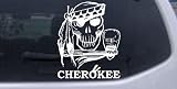 Cherokee Indian Skull Skulls Car Window Wall Laptop Decal Sticker