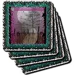 Schattenland shadowland shadow DarkFantasy fantasy TwilightZone mystery mysterious dream dreaml - Set Of 4 Ceramic Tile Coasters
