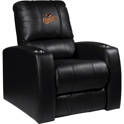 Home Theater Recliner with MLB Logo Panel Team: Baltimore Orioles