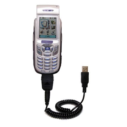 Coiled Power Hot Sync and Charge USB Data Cable w/ Tip Exchange for the Samsung SCH-N330 - Gomadic Brand