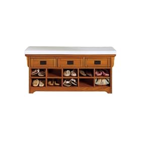 Craftsman 42w Storage Bench With Open Shoe Storage - Ivory Fabric, IVORY TEXTURED, DARK...