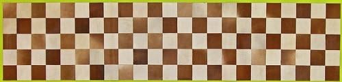 2'8 X 11'5 Brown Cowhide - Patchwork Runner Rug