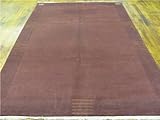 IMAGE OF 6'8 x 9'11 Red Hand Knotted Wool Modern Tibet Rug