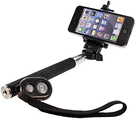 Blogger 3 Pcs Bluetooth Since Shaft Portable Hand Since the Shaft Remote Self-timer + Adjustable Phone Holder + Bluetooth Wireless Remote Control Shutter Release (Blue)