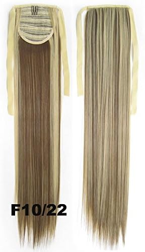 22inch 80g Clip In Pony Tail Hair Extension Wrap Around Ponytail Hair Extension Piece Light Brown color 10-22
