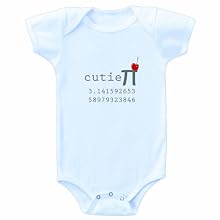 26 Degrees Forward Blue Organic Cotton Cutie Pi Onesie, 12 Months
