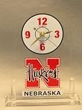 NCAA Nebraska Cornhuskers Desk Clock