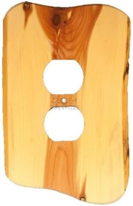 Sierra Lifestyles Rustic Switch Plate, 1 Duplex Unfinished, Juniper