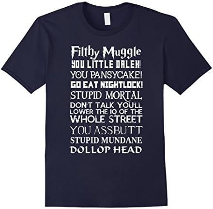 Men's Fandom Insults (Funny Fandom/Fangirl Shirt) Large Navy