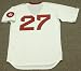 CARLTON FISK Boston Red Sox 1975 Majestic Cooperstown Home Throwback Baseball Jersey, 2XL