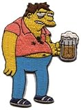 The Simpsons - Barney Holding a Beer - Embroidered Iron On or Sew On Patch