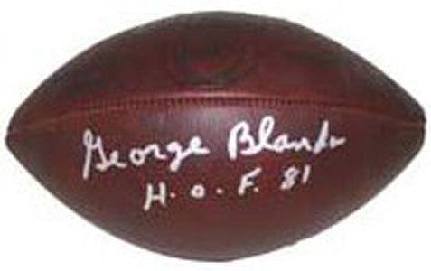 George Blanda Signed Raiders Official Football - HOF81