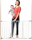 Regalo Easy Open 50 Inch Super Wide Walk Thru Gate, White