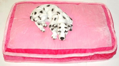 dog bed / dog cushion 35'' x 22'' x 4'' in pink #5282