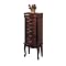 6-Drawer Antique Jewelry Armoire - Mahogany
