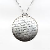 Sterling Silver John Donne Love Sonnet Pendant,