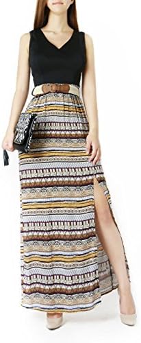 Fandsway Women's Fashion Carefree Sweep Maxi Dress (Small)