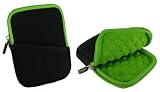 rooCASE Super Bubble Neoprene Neon Green Black Sleeve Case for iomega eGo Encrypt Plus 500 GB Portable Hard Drive 34514