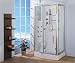 LineaAqua Isabella 44 x 32 Steam Shower Enclosure Rectang 6 Body Sprays, Hand Shower, Foot Massage, Acrylic Seat, RIGHT CORNER INSTALL ONLY!