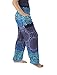 Lannaclothesdesign Women's Smocked Rose Design Loose Fit Yoga Harem Style Pants