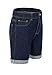 Bienzoe Girl's Denim High Waist Rolled Hem Stretchy Navy Jeans Shorts