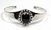 STERLING SILVER BANGLE BRACELET with Black Onyx