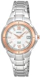 Seiko Montre Solaires pour madame, L'Acier Inoxydable bracelet avec l'Or Rose