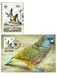 First Day of Issue WWF 35 Cent St. Lucia Parrot Stamp