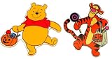 Disney Pooh and Friends Halloween Window Jelz Set of 2