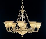 Nulco Lighting 5708S-32-AA Brentwood Whitewashed Gold Antique Chandelier Whitewashed Gold Antique
